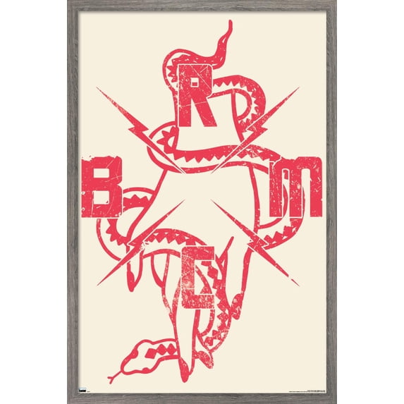 Black Rebel Motorcycle Club - Snake Wall Poster, 22.375" x 34", Framed