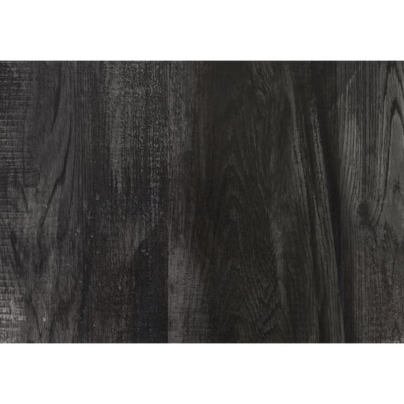 Black Reclaimed Wood-Look Table with Fixed Shelf / Adds Rustic Charm to Living Room