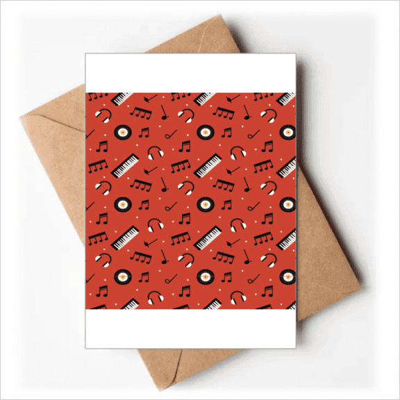 Black Record And Music Notes Red Greeting Cards You are Invited Invitations
