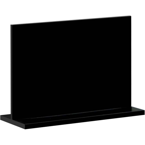 Black Rectangle Acrylic Signs With Stand, Blank Acrylic Sign with Base, DIY Buffet Food Table Sign Place Cards for Wedding Party Event