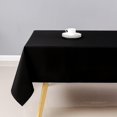 thumbnail image 1 of Black Rectangle Tablecloth Wrinkle Resistant Washable Fabric Table Cloth for Dining,Kitchen, Parties Weddings and Outdoor Use 60 Inch by 84 Inch, 1 of 6