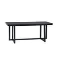 thumbnail image 1 of Black Rectangular Dining Table With Stability - 100lbs Weight Capacity, Wooden Construction, Formed From , Veneer And Synthetic Wood Spacious Base, Made For A Timeless Look, 1 of 2