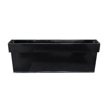 Black Rectangular Metal Planter
