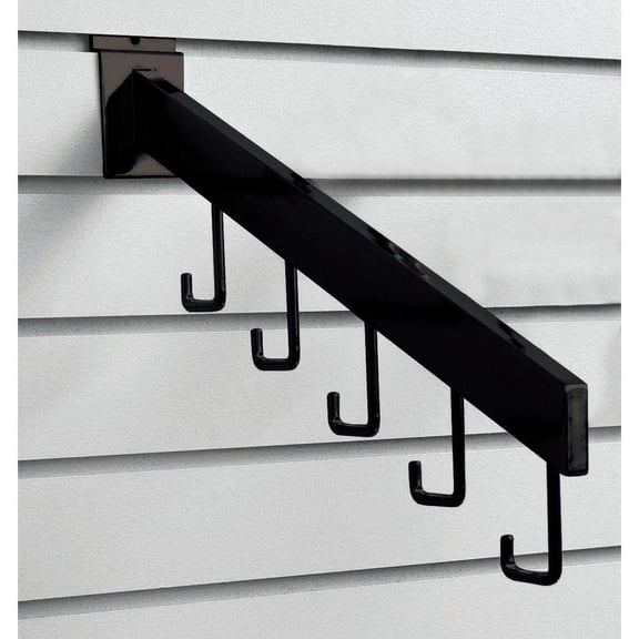 Black Rectangular Waterfall Racks 5 Hooks,