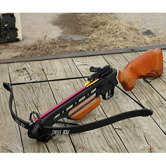 Black Recurve Crossbow Archery Hunting Gun with 2 Arrow/Bolts (Eagle)$$Other