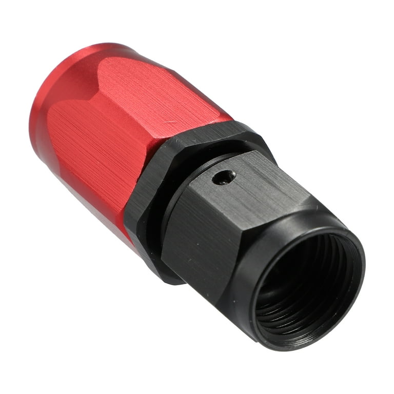Black Red 6AN Straight Swivel Hose End Fitting AN6 for Braided CPE