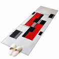 thumbnail image 1 of Black Red Block Area&nbsp;Rug 2x6ft Geometric Abstract Non-Slip&nbsp;Washable Square&nbsp;Rugs Soft Felt Indoor Floor Mat for Bedroom Kitchen Living Room Bathroom, 1 of 9