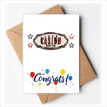 Black Red Casino Signboard Pattern Wedding Cards Congratulations Greeting Envelopes