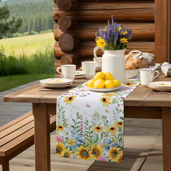 Black Red Contrast Monochromatic Tones Table Runner 13x70in Non-Slip Cotton Linen Table Runners, Geometric Line Dresser Scarves TableRunner for Dinner Kitchen Dining Wedding Party