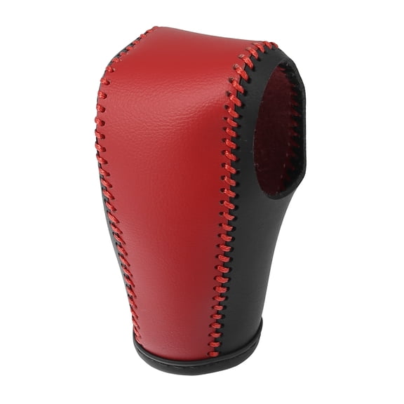 Black Red Faux Leather Gear Shifter Shift Knob Cover Transmission Shift Boot Lever for Honda HR-V 2016-2021 Red Stitches
