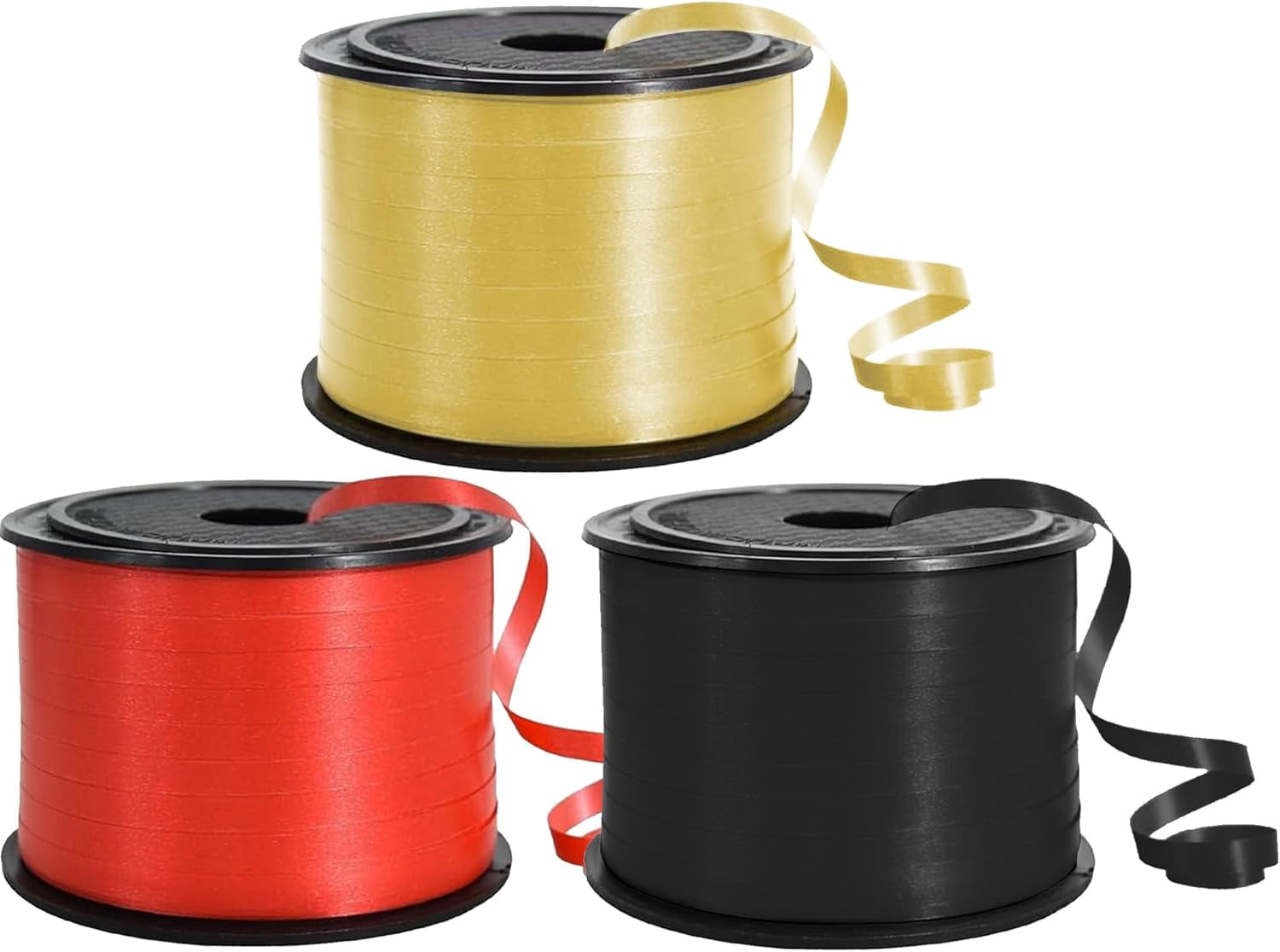 Black Red Gold Curling Ribbon Balloon String Gift Wrapping - Walmart.com