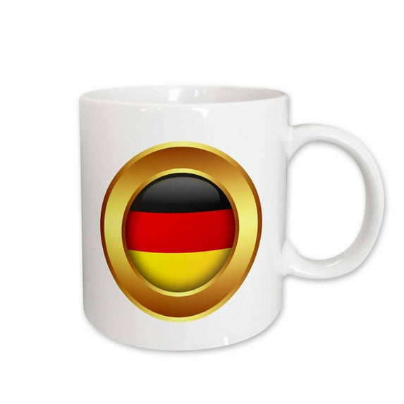 Black Red Gold Germany Flag golden Border round Symbol Country Nation 15oz Mug mug-254418-2