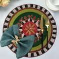 thumbnail image 1 of Black Red Green Beaded Placemats Set of 4 for Dining Coffee Table Scratch Heat Stain Resistant Charger Kitchen Decor Durable Tablemats - Fall Autumn Thanksgiving Holiday - 14 Inches, 1 of 11