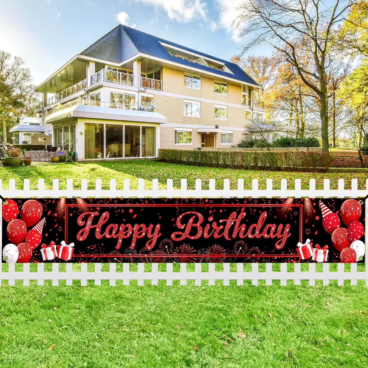 Black And Red Happy Birthday Banner 18 X 98 Inch Happy Birthday Yard Black and red happy birthday banner 18 x 98 inch happy birthday yard