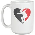 thumbnail image 1 of Black & Red Heart Print Skateboarding Coffee & Tea Mug for Skaters (15oz), 1 of 3