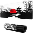 thumbnail image 1 of Black and Red Japanese Landscapes Gaming Mouse Pad Large XL Desk Mat Long Extended Pads Big Mousepad for Home Office Decor Accessories 31.5 X 11.8 Inch, 1 of 7
