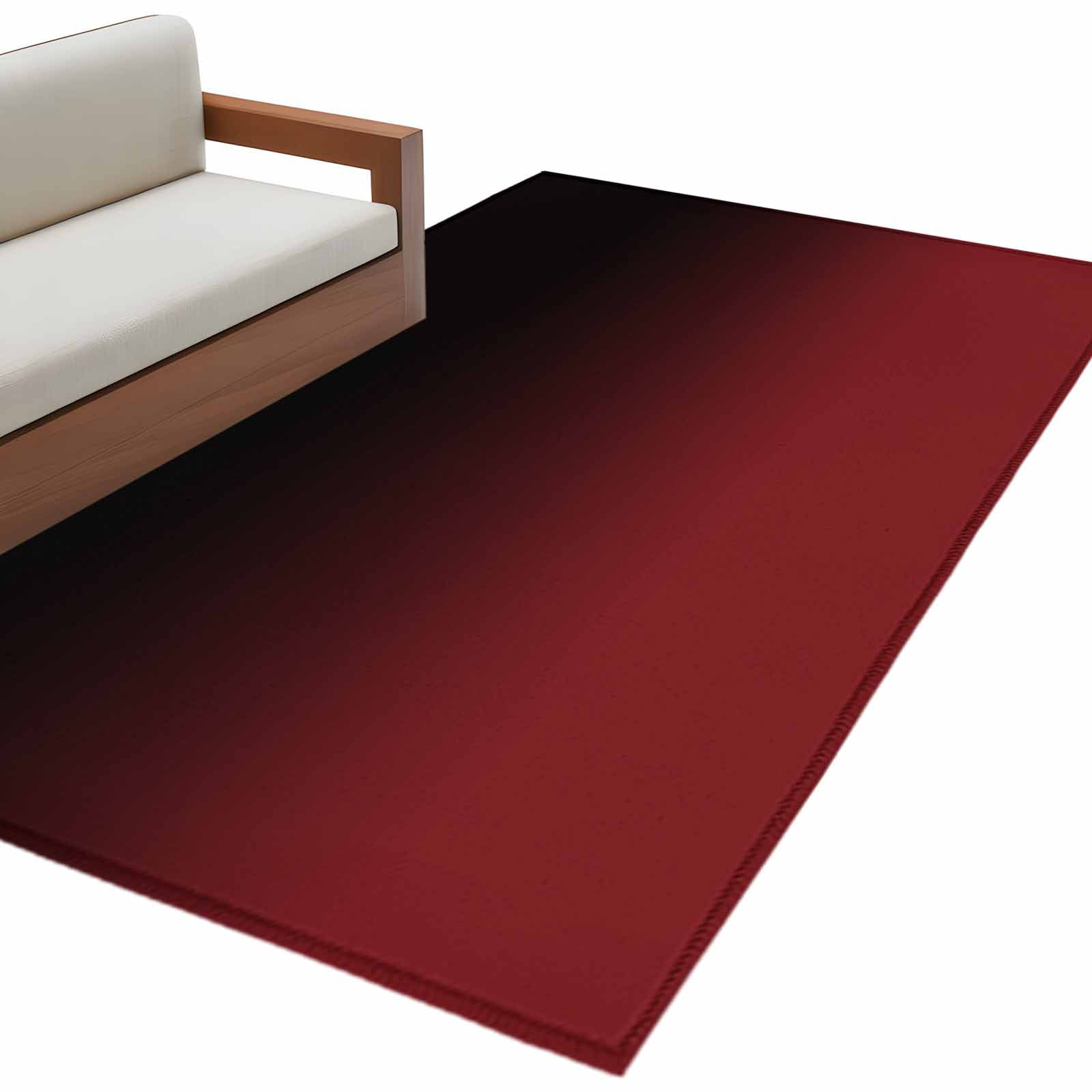 Black Red Ombre Area Rug 3x5 FT, Non Slip Entryway Bedside Carpet, Modern Abstract Art Gradient Washable Soft Floor Carpet Indoor Mat Non-Shedding Throw Rug for Dorm Kitchen Home Office
