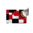 Black Red Patchwork Doormat Non Slip Diatomaceous Earth Door Mat ...
