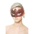 thumbnail image 1 of Black & Red Plastic Masquerade Mask with Glitter Design, 1 of 1