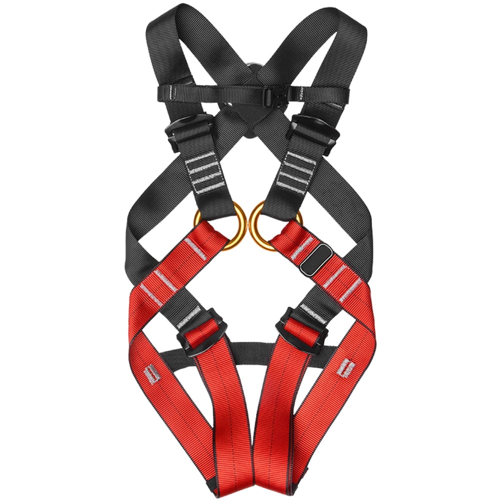 Black Red Polyester Children Full Body Climbing Harness Outdoor