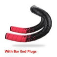 Black Red Road Bike Bicycle Handlebar Tape Grip Bar Padded Bar Soft