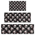 thumbnail image 1 of Black Red Skull Burst Pattern Kitchen Rugs Sets Of 3,Kitchen Runner Rugs Non Skid Washable,Decorative Kitchen Floor Mats for Kitchen,Sink,Laundry,17"x30"+ 17"x47" + 17"x59", 1 of 6