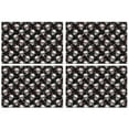 thumbnail image 1 of Black Red Skull Burst Pattern Summer Placemats Table Placemats Set Of 4-Linen Kitchen Washable Placemats Table Mats 11.8"x17.7" Non-Slip Heat Resistant, 1 of 6