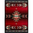 thumbnail image 1 of Black Red Southwestern 2x3 Area Rug Contemporary Floor Décor Mat Carpet Rugs - Actual Size 1'9" x 2'11", 1 of 2