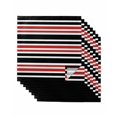 thumbnail image 1 of Black Red Striped Cloth Napkins Set of 8 Reusable Dinner Napkins, Horizontal Lines Simple Minimalist Cocktail Napkin Washable Table Napkins for Wedding/Holiday Party/Baby Shower 20"x20", 1 of 7