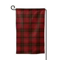 Black Red Tartan Garden Flag Vertical Double Sided Yard Outdoor Decoration 12.5 x 18 Inch Square