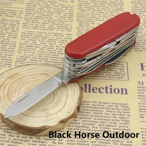 Black And Red Are Two Ultimate Outdoor Multifunctional Tool Knives, 17 In 1 Survival Folding Tool, Mini Tool Folding Equipment, Pocket Folding Multi-purpose Knife