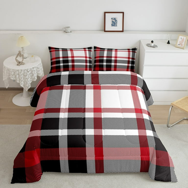 Set Of 4 Black And Red Diagonal Pillow Covers Set Of 4 Black And Red Diagonal Pillow Covers