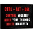 thumbnail image 1 of Black Red and White Motivational CTRL+ALT+DEL Classroom Positive Quotes Inspirational Poster Canvas Prints Wall Art for Office Living Room Home Decorations, 1 of 6