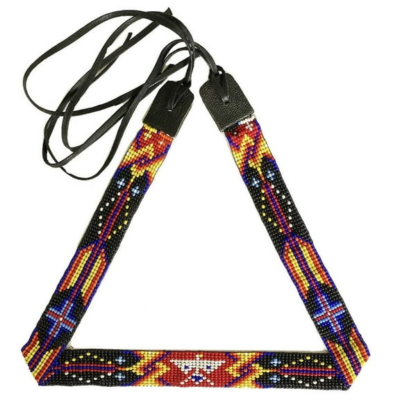 Black Red Yellow Eagle Pattern Cowboy Style Hatband.