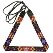 Black Red Yellow Eagle Pattern Cowboy Style Hatband.