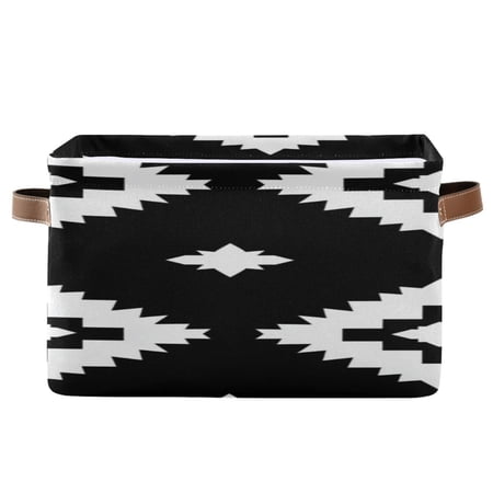 Black Regular Squares Square Storage Bins with Handles Collapsible Containing Box 1 Pack