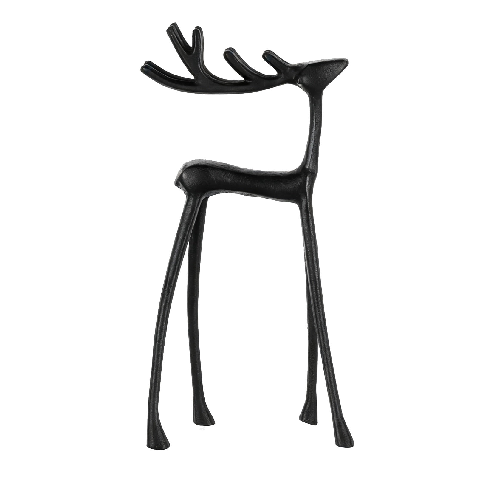 Black Reindeer Christmas Decor, Modern Sculpture for Mantel Bookshelf, Black Reindeer Christmas ...