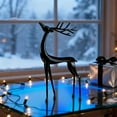 thumbnail image 1 of Black Reindeer Christmas Decoration,European-Style Imitation Reindeers Statue,Elegant Christmas Reindeer Figurines,Xmas Tabletop Decoration for Mantel Living Room Bedroom Home, 1 of 7