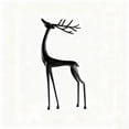 thumbnail image 1 of Black Reindeer Statues Christmas Decorations, Xmas Deer Figurines Christmas Table Decor, Modern Xmas Figurines, Vintage Standing Deer for Centerpieces, Elegant Indoor Holiday Decor (Looks Up), 1 of 7