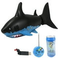 thumbnail image 1 of Black Remote Control Swimming Fish Toy With 5-8 Meters Range, Usb Rechargeable Mini Shark For Pool Bathtub Play, Conductive Water Technology, 1 of 4