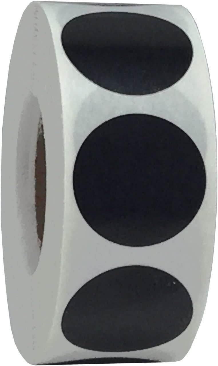 Black Removable Color Coding Labels for Organizing Inventory 19 mm 0.75 ...