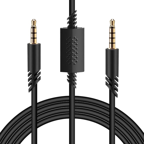 Black Replacement A40 Audio Cable, TPE Inline Mute, 2.0 Meters, Compatible with Astro A40 Headset, Astro A10/A40TR, PS5/PS4 Controller, 6.6 Feet Long