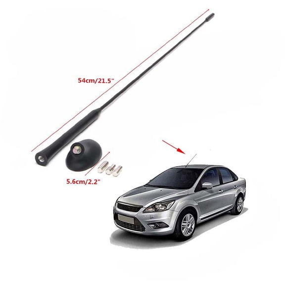Black Replacement Car Roof AM/FM Antenna Aerial Mast with Base Kit FIT For Ford Focus 2000 2001 2002 2003 2004 2005 2006 2007 XS8Z18919AA