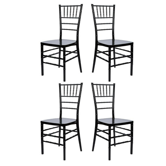 Black Resin Steel Skeleton Chiavari Chair - Sold in Sets of 4 by Chivari