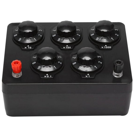 Black Resistance Box Iron Variable Decade Resistor 0-9999.9 Ohm
