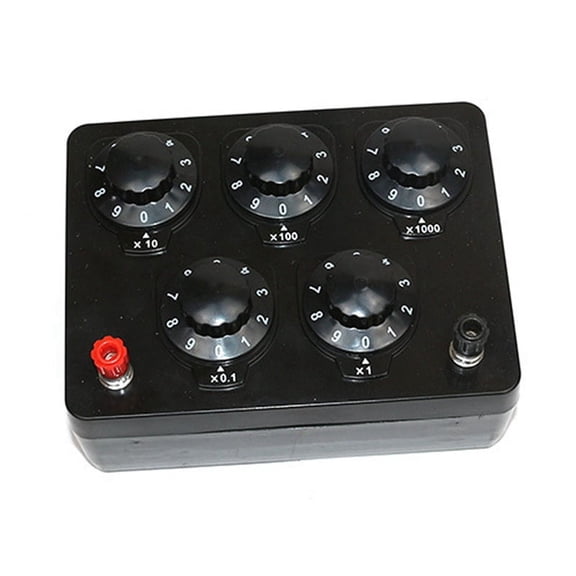 Black Resistance Box Variable Decade Resistor Resistance Box 09999.9 Ohm Physical and Electrical Experimental Equipment
