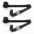 thumbnail image 1 of Black Retractable Bucket Seat Belt Kit with Bracketry for 1970-1981 Camaro Airplane 2 Point - 2 Belts, 1 of 1