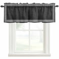 Black Retro Greek Key Kitchen Valances for Windows, Small Valance ...