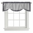 thumbnail image 1 of Black Retro Greek Key Tie Up Valance Curtains for Windows, Kitchen Curtains Window Treatments, Gray Greece Ancient Farmhouse Geo Short Window Shades Valances for Bedroom Bathroom Cafe 42"x18", 1 of 8