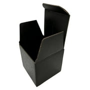 All Black Reverse Tuck Corrugated Boxes 4 x 4 x 4" E Flute - 250 Pack Semi-Gloss Black Luxury Black Gift Boxes for Christmas, Black Shipping Boxes for Gifting, Mailing, Personalized Gift Packing